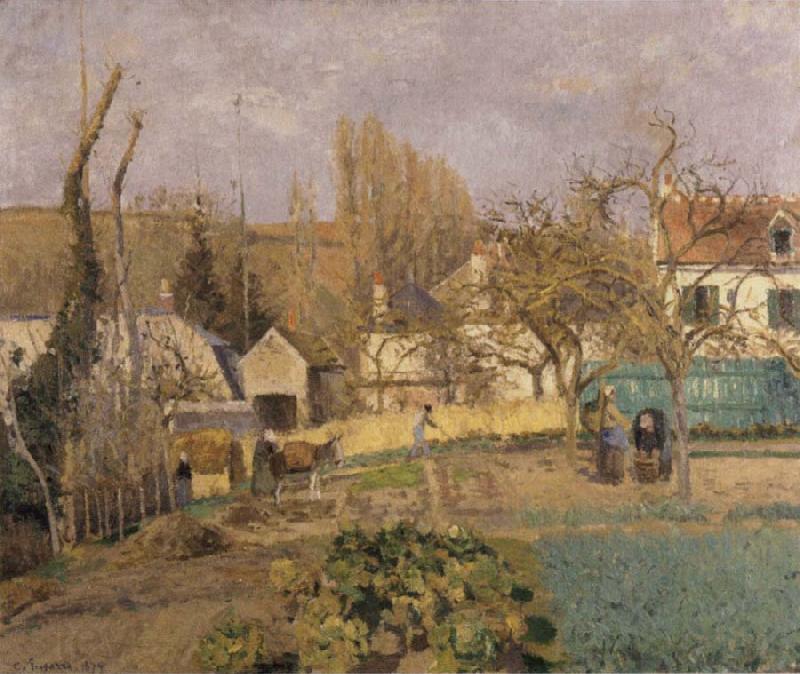 Camille Pissarro Kitchen Garden at L-Hermitage Norge oil painting art